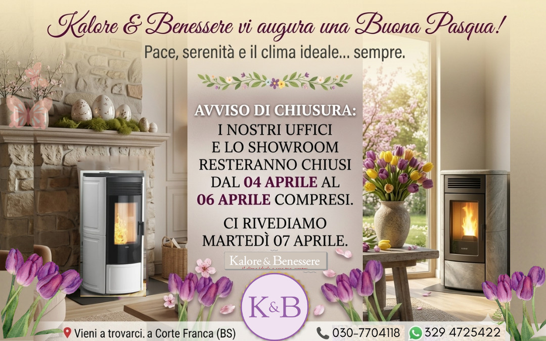 SIAMO CHIUSI PER FERIE PASQUALI.